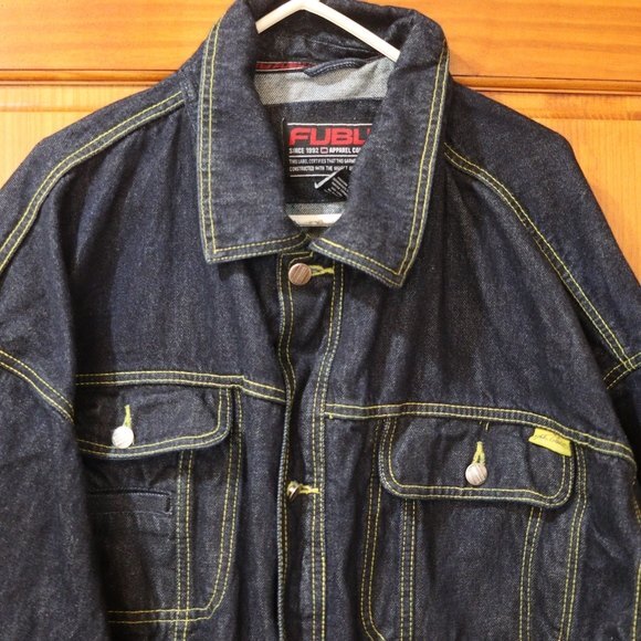 Fubu Vintage Jean Jacket Ombre Streetwear Oversize Baggy Jacket XXXL - Picture 4 of 12